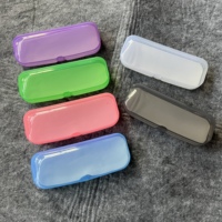 Étui de rangement transparent avec emballage en plastique rigide transparent pour le rangement portable des lunettes