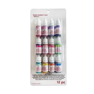 Juego de 12 Pigmentos Líquidos de Resina Epoxi para Manualidades, Concentrado de Color para Resina, Suministros de Arte, Tinta de Coloración No Tóxica - Product Image 1
