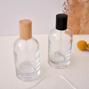 Parfum flesjes met doos clair unisexe bouchon rond yiwu parfum bouteille en verre 30ml 50ml 100ml forme personnalisée