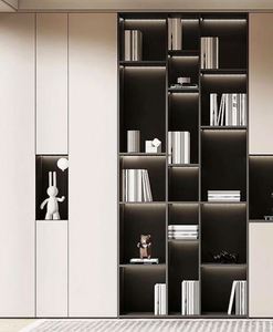 Bibliothèque en bois pour bureau à domicile, bibliothèque en bois moderne pour bureau à domicile, salon, chambre à coucher, école, hôtel, présentoir pour meubles de maison - Product Image 3