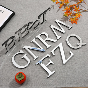 Hot bán 10cm 15cm 20cm 3D Bảng chữ cái gương tường Sticker bọt trở lại quảng cáo từ tiếng Anh Letter & số từ 1cm Độ dày DIY" - Product Image 3