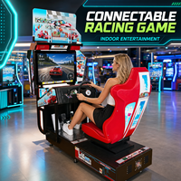 Machine d'arcade simulateur de course à monnayeur personnalisée, borne de jeu de conduite 3D pour parc d'attractions