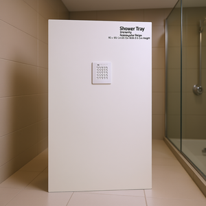 Plato de Ducha Rectangular Serenity Beige 90 x 180 cm, 93 cm de Ancho, 6.5 cm de Altura - Product Image 3