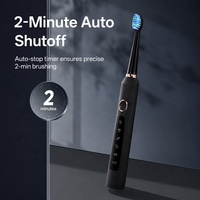 Brosse à dents électrique multifonctionnelle à charge rapide, cinq modes de nettoyage, pour adultes, utilisation à domicile et en voyage, brosse à dents intelligente portable