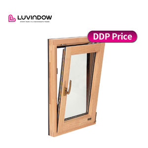 Ventanas de madera personalizadas de precio DDP para reemplazo de ventanas de madera revestidas de aluminio de vidrio de baja emisividad - Product Image 1