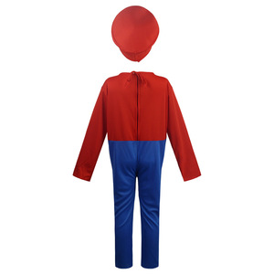 Disfraz de Mario Luigi para Niños, Disfraz de Super Mario, Disfraz de Juego de Rol, Rojo Verde, Poliéster, Otoño 2022 - Product Image 3