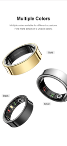 SHR Health Care Ring Smart Qring Ritmo cardíaco Actividad del sueño Multideportes GPS Fitness Tracker Smartring Q Ring APP Smart Ring 2025 - Product Image 3