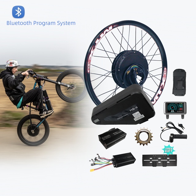 72v 3000w 5000w 8000w Electric Bicycle Bike Brushless Hub Motor Ebike Conversion Kit with  Lcd Display APP Settings