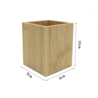 Porte-stylos en bambou nordique, organiseur de papeterie écologique pour bureau, conteneur à crayons naturel pour le rangement de bureau à domicile