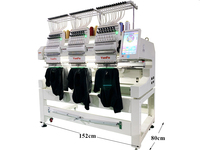 Nouvelle machine à broder informatisée à 3 têtes, 12/15 aiguilles, avec moteur, pour usage domestique, broderie de casquettes, de t-shirts et de surfaces plates