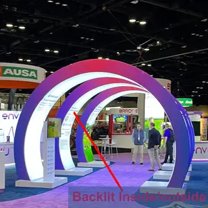 20x20 Eye-catching Vogue Portable Lightbox Backlit Arch Display Exhibition Booth High Quality Durable Aluminum Trade Show Booth
