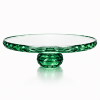 Support à gâteau de luxe en cristal K9, design à facettes taillées en diamant, plateau élégant pour desserts, décoration de mariage, fête, maison