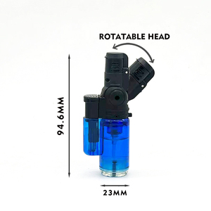 Alta Qualidade Logotipo Personalizado Portátil Recarregável Gás Vazio Feuerzeug Rotatable Windproof Jet Flame <span class=keywords><strong>Torch</strong></span> Charuto Isqueiro - Product Image 3