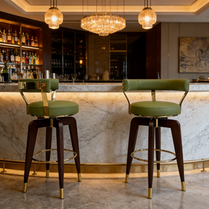 <span class=keywords><strong>Tabouret</strong></span> <span class=keywords><strong>de</strong></span> <span class=keywords><strong>bar</strong></span> pivotant <span class=keywords><strong>de</strong></span> luxe moderne |   Chaise <span class=keywords><strong>de</strong></span> <span class=keywords><strong>bar</strong></span> en bois <span class=keywords><strong>vert</strong></span> <span class=keywords><strong>olive</strong></span> et gris avec accents en acier inoxydable pour <span class=keywords><strong>bar</strong></span> haut <span class=keywords><strong>de</strong></span> gamme et îlot <span class=keywords><strong>de</strong></span> cuisine - Product Image 5