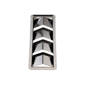 Rejilla de Ventilación de Acero Inoxidable de 4 Secciones, Curvada, con Orificios de Ventilación de Malla Cuadrada de 263 mm, Salida de Aire para Disipación de Calor, para Uso en Oficina - Product Image 1