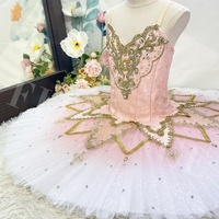 T1087 Service personnalisé, jupe à motifs dégradés roses pour adultes et enfants, vêtements de scène de danse, tutu professionnel de ballet
