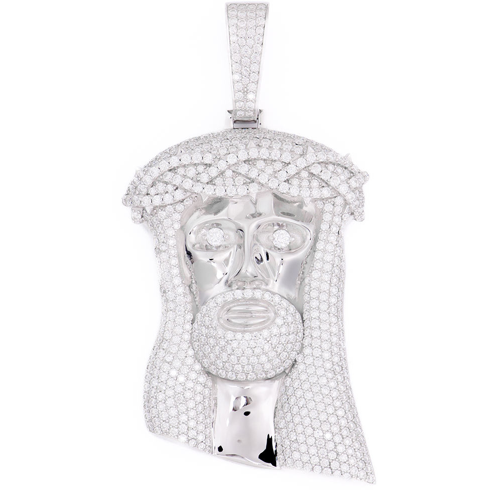 Silver Big Jesus Pendant