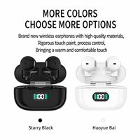 Audífonos Pro13 TWS Semi-in-ear BT5.4 con Pantalla LED Digital, Controlador Dinámico de 13 mm, Sonido Panorámico de 360°, IPX4, ENC, Control Táctil, Tipo-C