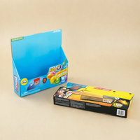 Boîte de présentation de comptoir en carton ondulé rectangulaire imprimée sur mesure avec en-tête, boîtes à jouets pour la vente au détail, boîte cadeau