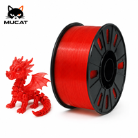 Filamen PETG Transparan MUCAT 1.75mm 3KG Spool Bahan Cetak 3D untuk Printer FDM dan Pembuatan Model
