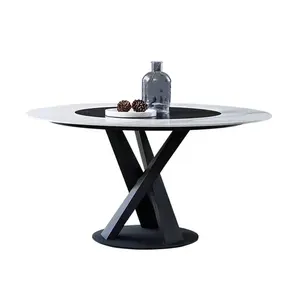 도매 북유럽 벨벳 모던 럭셔리 디자인 가구 식당 원형 테이블 회전 테이블