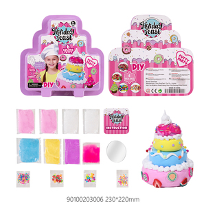 Kit de Pâte à Modeler Personnalisable avec Logo, Thème Fêtes et Gâteaux, Pâte Super Légère, Mélange de Slime et Breloques pour Enfants - Product Image 6