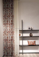 Rideaux de Fenêtre en Jacquard Géométrique 100% Polyester Style Européen de Luxe Tissés-Teints pour Salon et Usage Hospitalier
