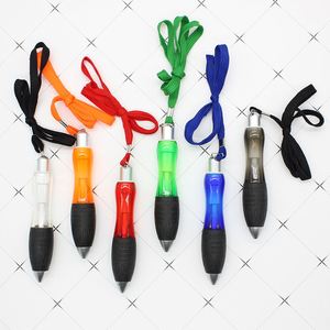 Bulk Lanyard <b>Pens</b> Custom Logo <b>Retractable</b> Ballpoint <b>Pen</b> with Non-Slip Grip for Office & School - Product Image 1