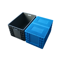 Euro Standard PP Boîte De Rangement Couvercle Attaché Caisse Fourre-Tout En Gros En Plastique Dur Mobile Caisse De Transport Empilable EU4633 Euro