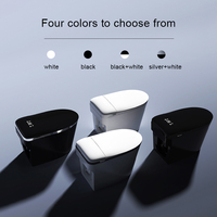 Détecteur automatique Chasse d'eau ouverte Salle de bain électrique Toilette intelligente automatique WC Commode Toilette Noir Cuvette de toilette intelligente