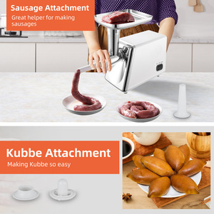 Hachoir à viande électrique, machine à saucisses, râpe à fromage et à salade - Product Image 3