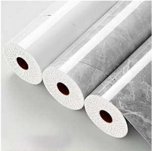 Carta da Parati Autoadesiva Stampabile 3D Effetto Marmo Finto in Rotolo da 60cm*3m per Decorazione Casa in Vinile - Product Image 1