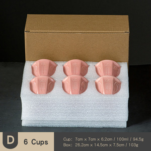 Wholesale 6-piece Set of Embossed Tulip <b>Ceramic</b> <b>Cups</b> 100ml Middle Eastern Arab-style <b>Ceramic</b> Espresso <b>Cups</b> - Product Image 2