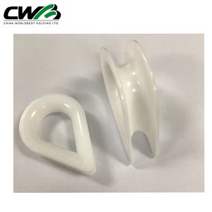 Dedal de plástico blanco para cuerdas de alambre, 12mm, 16mm, disponible - Product Image 3