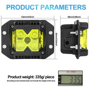 Phare LED universel pour voiture, 4 pouces, encastré, avec fonction stroboscopique ambre, lampe de tir, DRL tout-terrain, projecteur 4x4 pour camion - Product Image 5