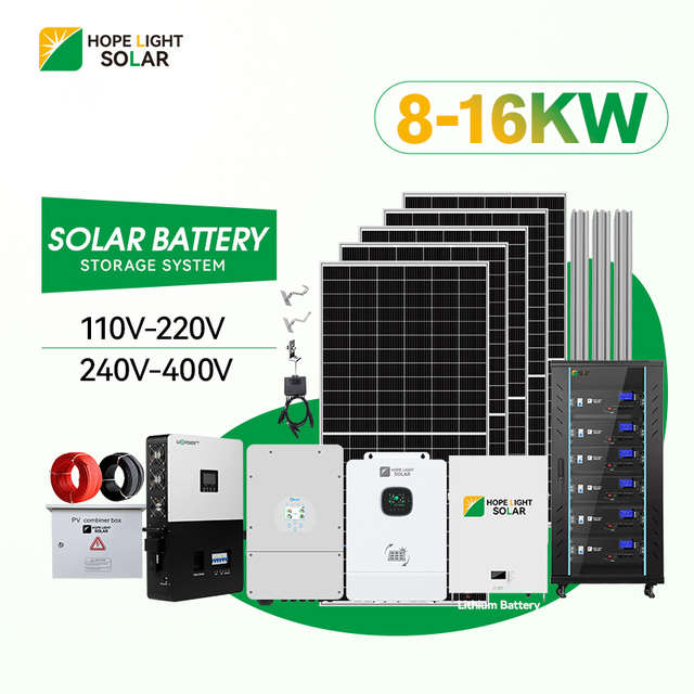 Hot Selling Solar Energe Complete System 6kw 8kw 10kw 16kw Battery Storage Kit 10kw Residential System