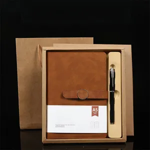 A5 pu Leder Notebook mit Stift Geschenkset heiß verkaufen Notebook anpassbar