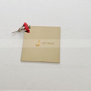 Lámina Decorativa de Acero Inoxidable para Cabina de Ascensor, Acabado Pulido Espejo Súper Brillante Dorado, Estándar JIS Serie 200/300 - Product Image 2