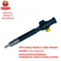 Inyector de Combustible Common Rail 28657626 28492677 9824388280 para Motor Ford 2.2 TDCi Ranger Transit Mondeo