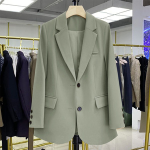 Manteaux Femme de Grossiste Tendance <span class=keywords><strong>Blazer</strong></span> Décontracté Lâche à Manches Longues à Double Boutonnage - Product Image 6