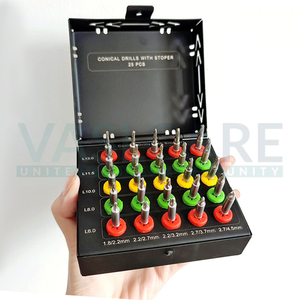 Kit de fraises dentaires pour implants, set de perçage d'ostéotomes, instruments chirurgicaux pour os et dents, certifié CE Classe I Vaslcare - Product Image 6