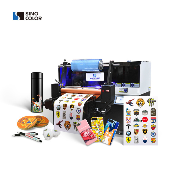 5 in One UV DTF Printer A3/A2 I3200-U1 HD Head Flatbed & Roll to Roll with Visual Positioning Varnish Gold Foil for Sticker