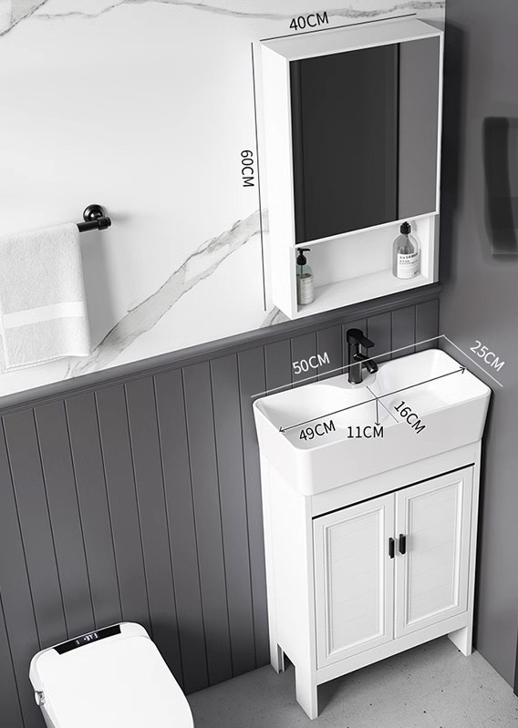 width 50cm with mirror cabinet