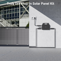 Kit solaire 800W pour balcon, camping-car, système d'énergie solaire à micro-onduleur connecté au réseau à petite échelle avec 4 panneaux de 200W et micro-onduleur 800W