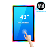 2025 Offre Spéciale 43 pouces capacitif verre LCD LED 4k écran tactile pour moniteur de Machine d'arcade verticale