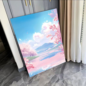 Pintura al Óleo Digital DIY: <span class=keywords><strong>Girasol</strong></span> para Colorear a Mano, Paisaje Acrílico sobre Lienzo sin Marco, Venta al por Mayor - Product Image 1