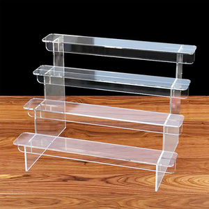 Support d'affichage portable personnalisé en acrylique transparent <span class=keywords><strong>à</strong></span> 2/3/4 niveaux, supports <span class=keywords><strong>à</strong></span> cupcakes multi-niveaux avec pieds, pour desserts, <span class=keywords><strong>bijoux</strong></span>, figurines - Product Image 2