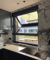 Ventanas Plegables Verticales de Aleación de Aluminio, Nueva Tendencia, Blancas, Insonorizadas, Aislantes del Calor, Diseño Gráfico Bi-Plegable para Hoteles y Residencias