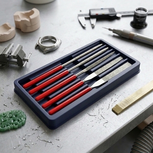 Kit professionnel de 5 limes à aiguilles diamantées de 100 mm pour la sculpture sur bijoux, verre et pierre - Product Image 1