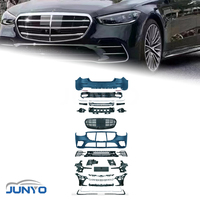 Kit carrosserie Junyo de qualité supérieure, tendance, comprenant calandre, pare-chocs avant, lèvre avant et pare-chocs arrière pour Mercedes-Benz Classe S 2021 et plus W223 S450